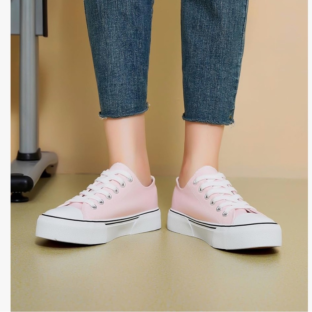 Women's Light Pink Platform Sneakers